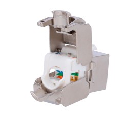 Stecker für FTP-Kabel - Ausgangsstecker RJ45 - Kompatibel FTP-Kategorie 6A - Einfache Installation ohne Werkzeuge - KS6A-FTP-TL1