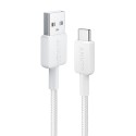Anker - Kabel USB2.0  - Schnellladung bis zu 15W - USB-A auf USB-C - Nylon geflechtenes Kabel - Länge 0.9m | Farbe weiß - ANK-32