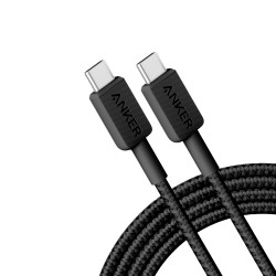 Anker - Kabel USB2.0  - Schnelles Aufladen 100W - USB-C auf USB-C - Nylon geflechtenes Kabel - Länge 1.8m | Farbe schwarz - ANK-
