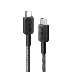 Anker - Kabel USB2.0  - Schnelles Aufladen 100W - USB-C auf USB-C - Nylon geflechtenes Kabel - Länge 0.9m | Farbe schwarz - ANK-
