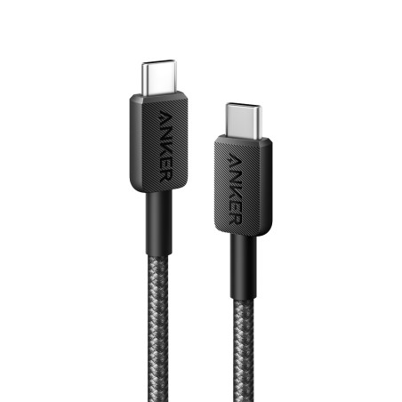Anker - Kabel USB2.0  - Schnelles Aufladen 100W - USB-C auf USB-C - Nylon geflechtenes Kabel - Länge 0.9m | Farbe schwarz - ANK-
