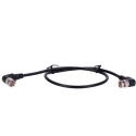 Coaxial cable RG59 - Double BNC right angle connector - 60 cm length - Video - Low loss - BNC1-60-DL - 1