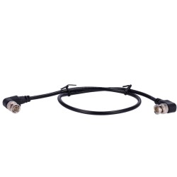 Koaxialkabel RG59 - Doppelter BNC-Winkelstecker - 60 cm Länge - Video - Geringe Verluste - BNC1-60-DL - 1