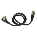 Koaxialkabel RG59 - BNC-Winkelstecker - Gerader BNC-Stecker - 60 cm Länge - Video - Geringe Verluste - BNC1-60-L - 1