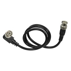 Coaxial cable RG59 - BNC right angle plug - BNC straight plug - 60 cm length - Video - Low loss - BNC1-60-L - 1