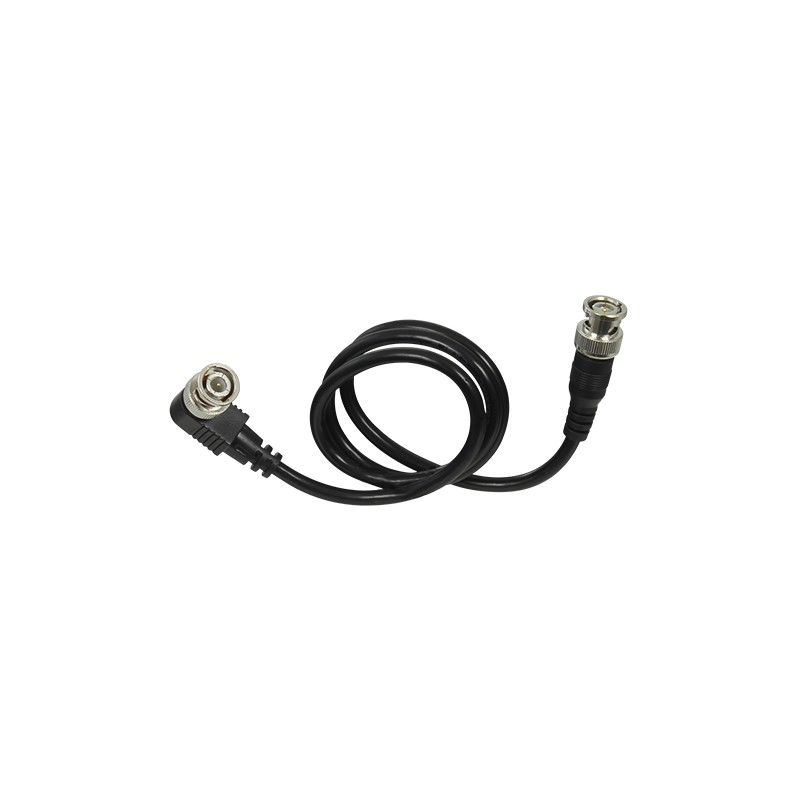 Koaxialkabel RG59 - BNC-Winkelstecker - Gerader BNC-Stecker - 60 cm Länge - Video - Geringe Verluste - BNC1-60-L - 1