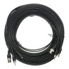 Combined cable RG59 + Audio + DC - Mini RG59 with BNC connector - Audio cable via RCA - Power cable via JACK - Length 20 m - Ge
