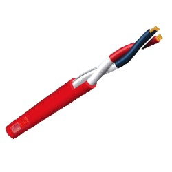 Abgeschirmte geflochtene Kabeltrommel - Rolle von 100 Metern - Kupferleiter 2x1.0mm2 - CPR Cca-Zertifikat -1sb, a1, d1 - EN-Zert