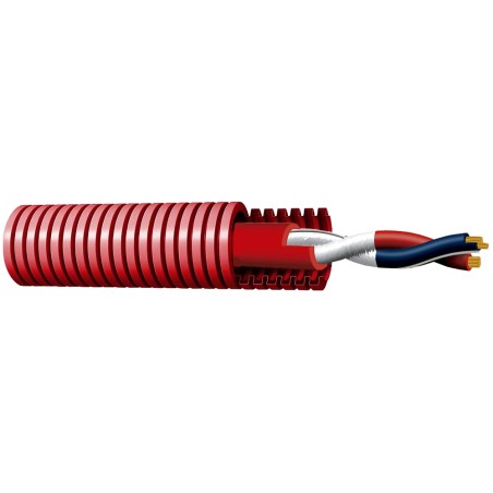 Abgeschirmte geflochtene Kabeltrommel - Feuerfestigkeit RF 120 Minuten - Rolle von 100 Metern - Kupferleiter 2x1.5mm2  - CPR Cca
