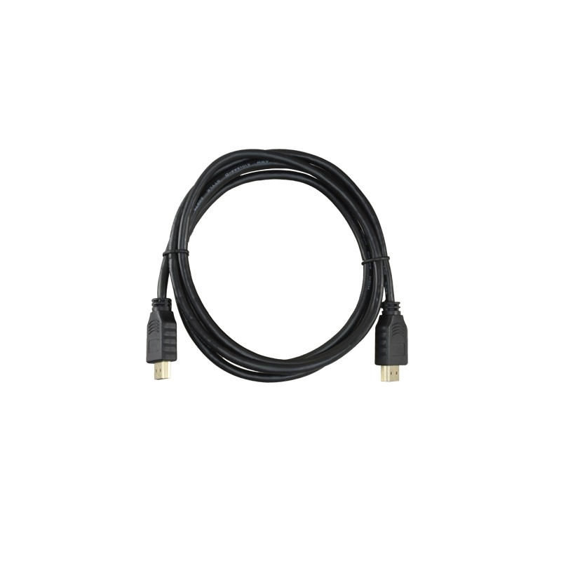 HDMI-Kabel - HDMI Typ A Stecker - Hohe Geschwindigkeit - 1.8 m - Farbe schwarz - Korrosionsschutz-Steckverbinder - HDMI1-2 - 1