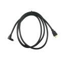 HDMI-Kabel - HDMI Typ A Stecker - Layered-Connector 90° - 1.8 m - Farbe schwarz - Korrosionsschutz-Steckverbinder - HDMI1L-2 - 1
