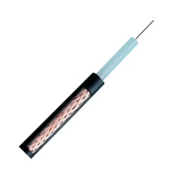 Koaxialkabel RG59 - Video - Rolle von 100 Metern - Gehäusefarbe schwarz - Außendurchmesser 6.0 mm - Geringe Verluste - RG59-100N