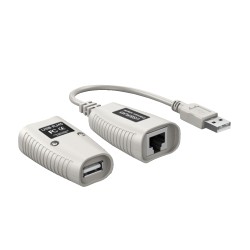 USB-Extender - 1 USB-Sender an RJ45 - 1 Empfänger RJ45 an USB - Maximale Länge 50 m - Plug and Play - USB-EXT-1 - 1