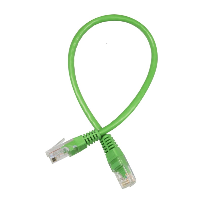 UTP Safire Cable - Ethernet - RJ45 Connector - Category 5E - 0.3 m - Green - UTP1-03GN - 1