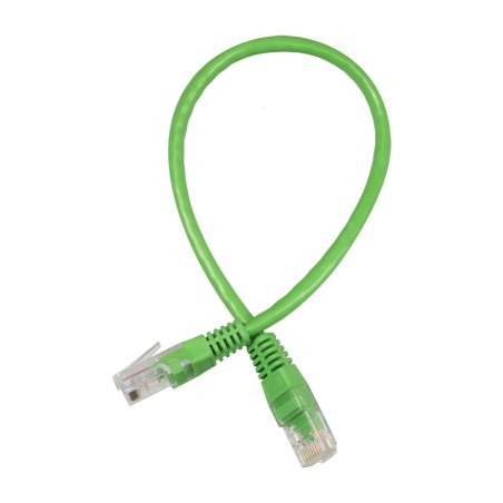UTP Safire Cable - Ethernet - RJ45 Connector - Category 5E - 0.3 m - Green - UTP1-03GN - 1
