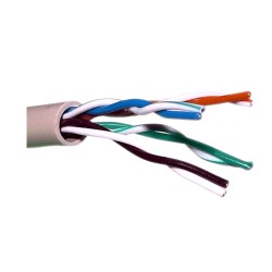 UTP Safire Kabel - Kategorie 5E - Rolle von 305 Meter | Durchmesser 5 mm - CCA Leitungsdraht - Graue Farbe - Zertifikat ISO/IEC1