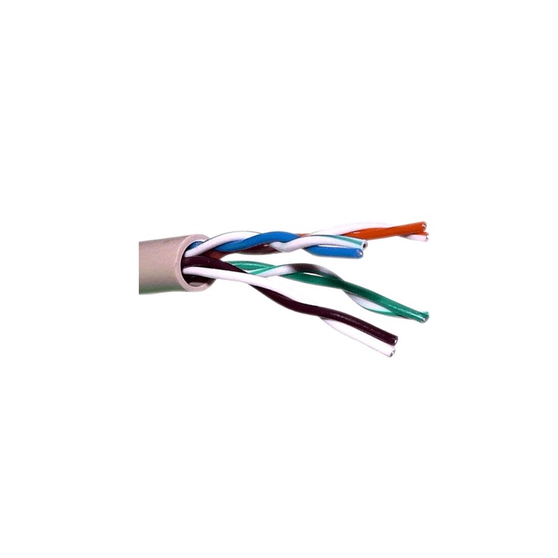 UTP Safire Kabel - Kategorie 5E - Rolle von 305 Meter | Durchmesser 5 mm - CCA Leitungsdraht  - Graue Farbe - Zertifikat ISO/IEC