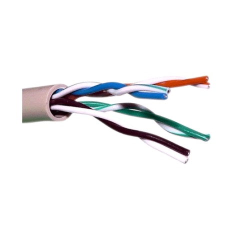 UTP Safire Kabel - Kategorie 5E - Rolle von 305 Meter | Durchmesser 5 mm - CCA Leitungsdraht  - Graue Farbe - Zertifikat ISO/IEC