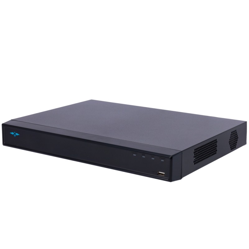 Videorekorder 5n1 X-Security - 16 CH HDTVI/HDCVI/AHD/CVBS (4K) + 16 IP (8Mpx) - Audio über Koaxial - Auflösung 4K (7FPS)  - 2 CH