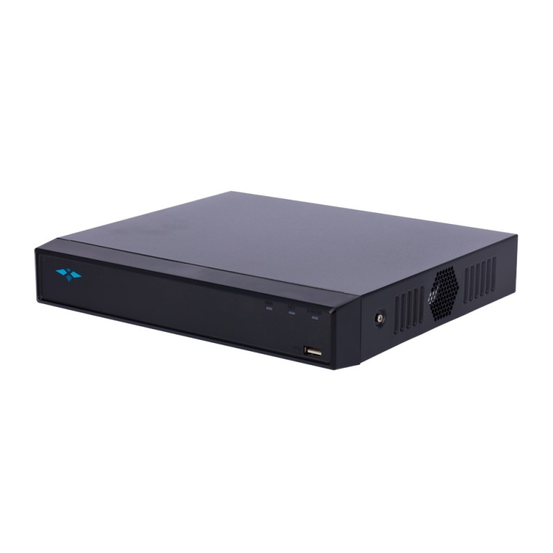 X-Security KI IP-Rekorder - 8 CH-Video-IP- / 8 PoE-Ports - Maximale Aufzeichnungsauflösung 12 Mpx - Bandbreite 80 Mbps - HDMI Fu