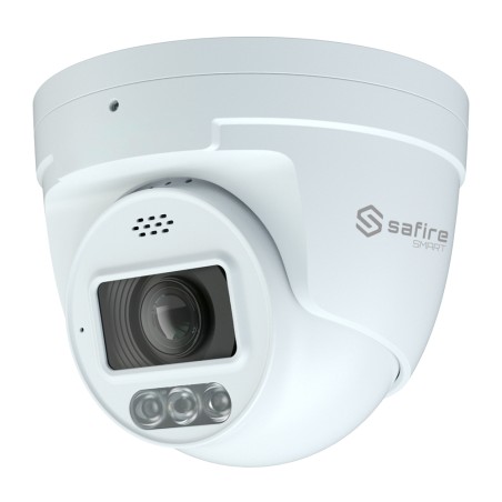 Safire Smart - IP-Turret-Kamera Reihe I1 mit aktiver Abschreckung - Auflösung 4 Megapixel (2566x1440) - Objektiv 2.8-12 mm | MIC