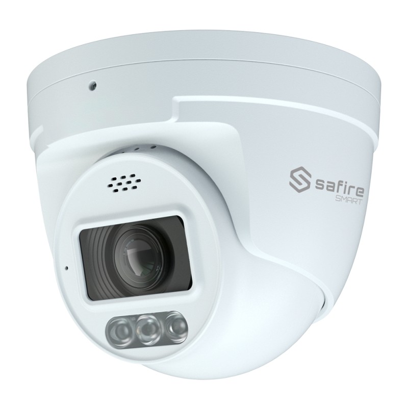 Safire Smart - IP Turret Camera Series I1 with Active Deterrence - 8 Megapixel Resolution (3840x2160) - 2.8-12 mm Lens | MIC