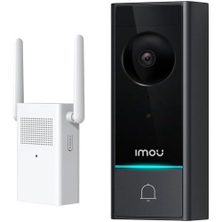 Imou 5 Megapixel 2K battery-powered WiFi doorbell - 6200 mAh battery - 2.0 mm lens / 5m IR - PIR human detection - Two-way - DB6