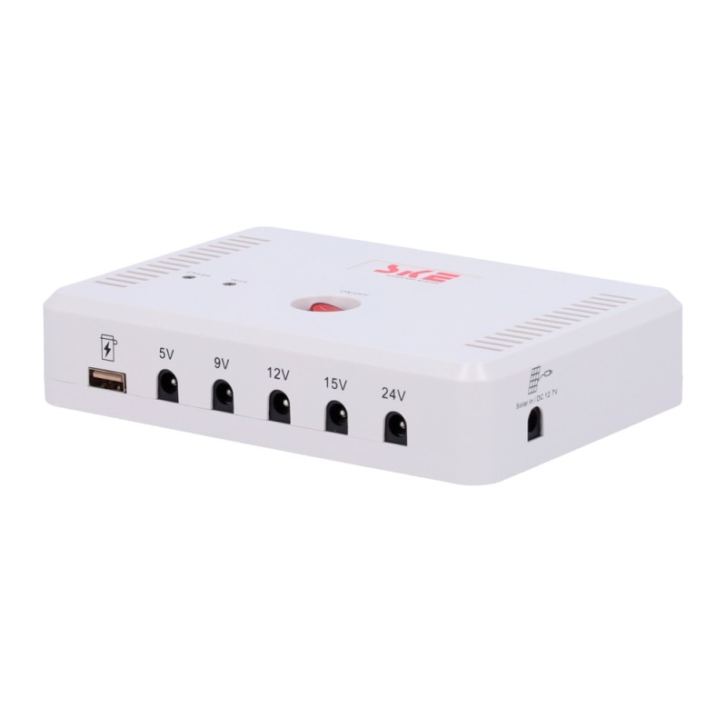 Battery - Input 12.7 VDC - Outputs 5/9/12/19/24 V - Li-Ion battery composition - Camera connection - UPS-DC5V-24V-12AH -