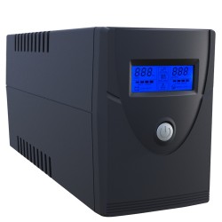 Einphasige USV Line-Interaktiv - Leistung 600VA/360W - Eingang 220~240 Vac /Ausgang 230 Vac - 2 USV/UPS-Ausgänge geschützt - 