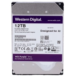 Western Digital Hard Drive - Capacity 12 TB - SATA 6 GB/s Interface - Model WD121PURZ-64B5UY0 - Specifically for Video Recorders