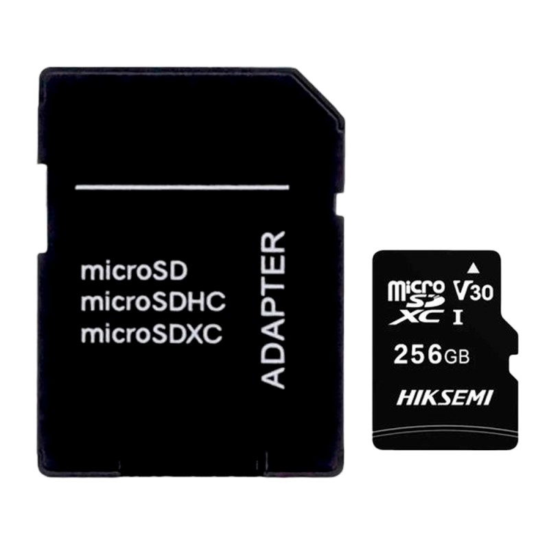 Hikvision memory card - Capacity 256 GB - Class 10 | Write speed 20 MB/s - Up to 300 write cycles - Format FAT32