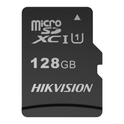 Hikvision memory card - TLC technology - 128 GB capacity - Class 10 | Write speed 85 MB/s - Up to 3000 write cycles