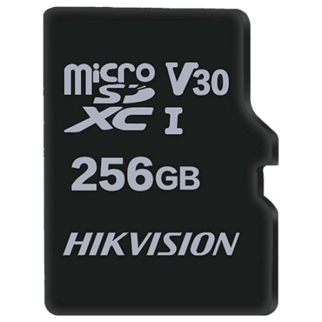 Hikvision memory card - TLC technology - Capacity 256 GB - Class 10 | Write speed 85 MB/s - Up to 3000 writes