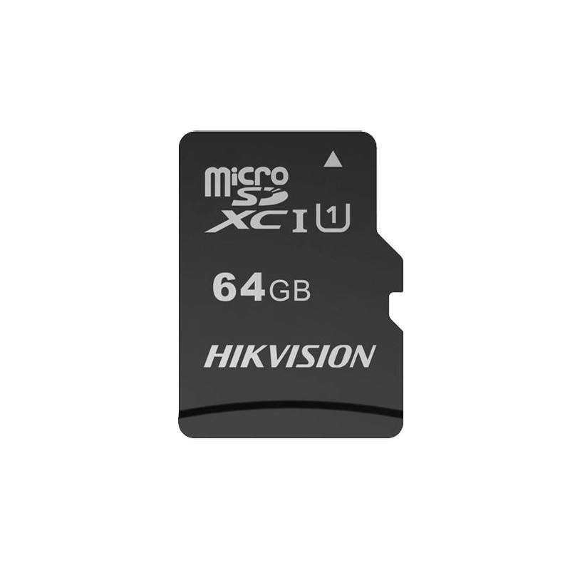 Hikvision memory card - TLC technology - Capacity 64 GB - Class 10 | Write speed 55 MB/s - Up to 3000 write cycles