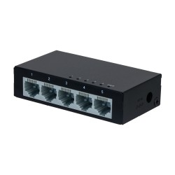 Branded Fast Ethernet Switch - 5 RJ45 Ports - 10/100Mbps Speed - Improved Buffering Technology for Video Transmission