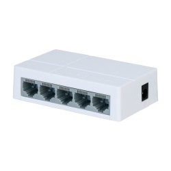 Branded Fast Ethernet Switch - 5 RJ45 Ports - 10/100Mbps Speed - Improved Buffering Technology for Video Transmission