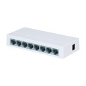 Branded Fast Ethernet Switch - 8 Ports RJ45 - Speed 10/100Mbps - Improved buffering technology for video transmission