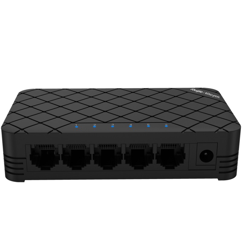 Reyee Switch Desktop - Plastic housing - 5 ports RJ45 - Speed 10/100 Mbps - Plug and Play - Energy-saving technology