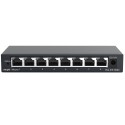 Reyee Switch Desktop - Metallgehäuse - 8 Ports RJ45 - Geschwindigkeit 10/100 Mbps - Plug and Play - Energiesparende Technolog