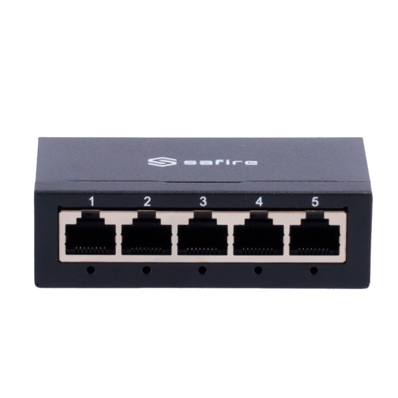Desktop Switch - 5 Gigabit Ports - Speed 10/100/1000 Mbps - Plug & Play - Energy-saving Technology - Metal