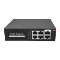Switch PoE - 4 PoE + Ports 2 Uplink RJ45 - Geschwindigkeit bis zu 1000 Mbps auf allen Ports - Insgesamt bis zu 60W für alle P