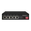 Switch PoE - 5 PoE-Ports + 1 SFP - Portgeschwindigkeit 10/100/1000 Mbps - 1xHi-PoE (60W) + 2xPoE+ (30W) + 2x24/48V (25W) - Bi