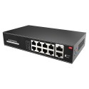 Switch PoE - 8 PoE + ports 2 uplink RJ45 - speed 10/100 Mbps - functions: Ai VLan/QOS/CCTV Extend/PoE - standard IEEE802. - S