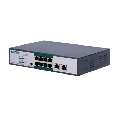 Switch PoE - 8 PoE ports FE + 2 GE - Speed 8 x10/100Mbps + 2 x10/100/1000Mbps - 8 PoE+ ports for up to 8