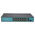 Switch PoE - 16 PoE-Ports + 2 Uplink GIGA + 1 SFP - Portgeschwindigkeit 10/100 Mbps - 65W Port 1 / 30W Port 2-16 / Max. 300W 