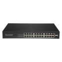 Switch - 24 Ports RJ45 + 2 SFP GIGA - Portgeschwindigkeit 10/100/1000 Mbps - Maximal 20W - Plug &amp Play - Energiesparende T