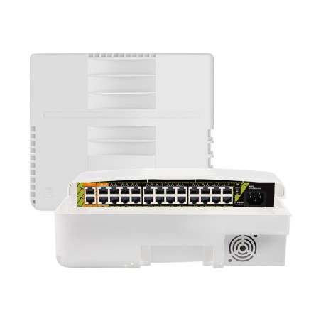 Switch PoE switch for outdoor use - 22 PoE+ ports - 2 RJ45 Hi-PoE - 2 RJ45 Uplink - 22 ports 10/100 Mbps - 4 Gigabit ports - 