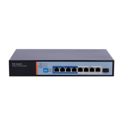 Hi-PoE-Switch - 8 PoE + Anschlüsse 1 Uplink SFP 10G  - Geschwindigkeit der Multi-Gigabit-Anschlüsse 2,5/1Gbps  - 8 PoE+-Ports
