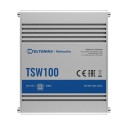 Industrial Teltonika PoE Switch Unmanageable - 5 Ethernet ports RJ45 Gigabit - 4 Ethernet PoE+ ports 802.3af/at - B - TK-TSW1