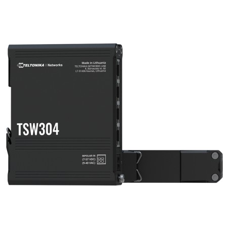 Teltonika Industrial Unmanaged Switch - 4 Ethernet Anschlüsse RJ45 Gigabit  - Robustes Aluminium-Gehäuse - TK-TSW304 - 1